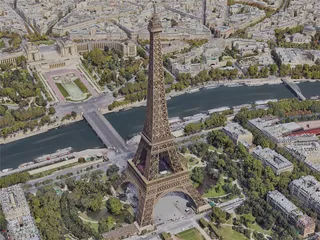 Paris City Center, France (2019) 3D Model