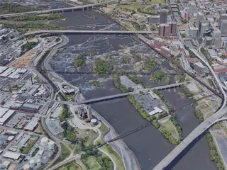 Richmond City, VA, USA (2019) 3D Model