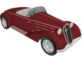 Alfa-Romeo 6C 2300 S Touring Pescara Spider (1935) 3D Model