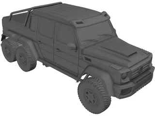 Mercedes-Benz G63 Brabus 6X6 3D Model