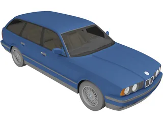 BMW 5-Series E34 Touring (1991) 3D Model