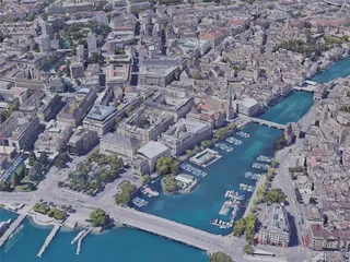 Zurich City, Switzerland (2019) 3D Model