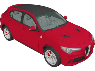 Alfa Romeo Stelvio Quadrifoglio (2018) 3D Model