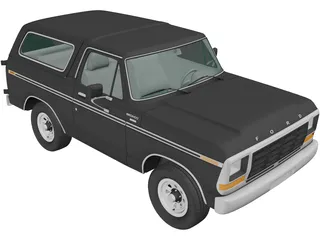Ford Bronco Wagon (1978) 3D Model