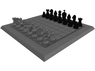 Chess Set 3D Model