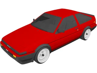 Toyota AE86 (1986) 3D Model