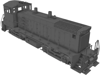 EMD SW1500 Locomotive 3D Model