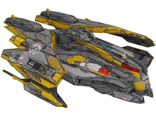 Starship Fighter 3D Model