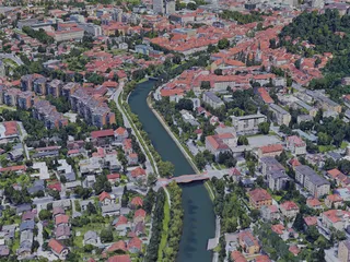 Ljubljana City, Slovenia (2019) 3D Model