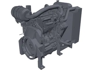 JCB444 TCA Tier III Engine 3D Model