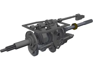 Ford T5 5-Speed Transmission Internals 3D Model