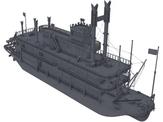 Steam Ship 3D Model