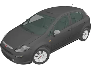 Fiat Punto 5-Door (2012) 3D Model