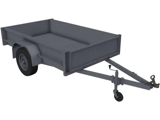 Box Trailer 7x5ft 3D Model