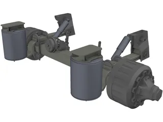 Trailer Axle 3D Model