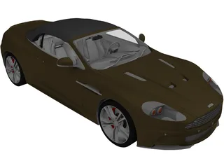 Aston Martin DB9 Volante (2009) 3D Model