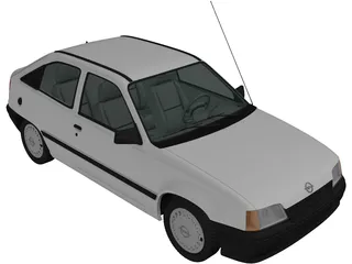 Opel Kadett 3-door (1991) 3D Model