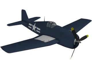 Grumman F6F Hellcat 3D Model