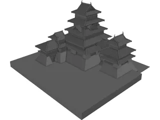 Japan Castle 3D Model