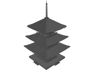 Japanese Tower 3D Model