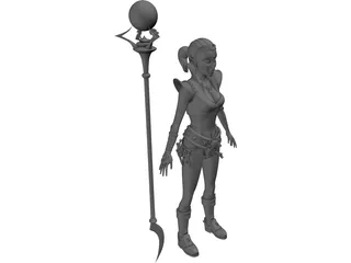 Elf Witch 3D Model