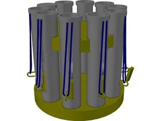 Raquetball Gattling Gun 3D Model