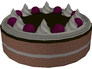 Cake Round 3D Model