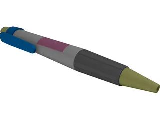 Retractable Pen 3D Model
