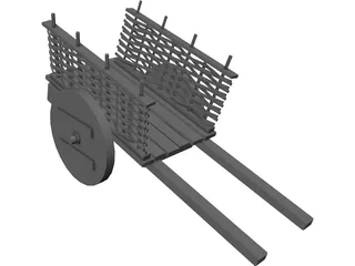 Medieval Cart 3D Model