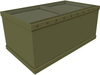 Wooden Chest 3D Model