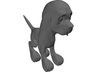 Cartoon Puppy 3D Model