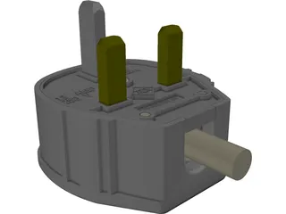 3 Pin Plug 3D Model