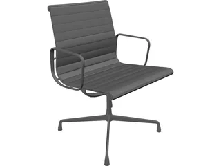 Charles Eames Aluminum Office Ball Chair 3D Model