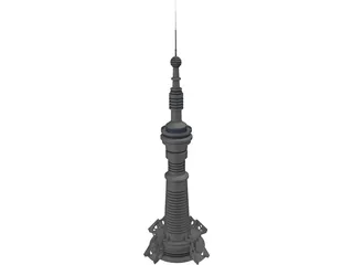 Futuristic Radio Tower 3D Model