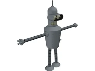 Futurama Bender 3D Model