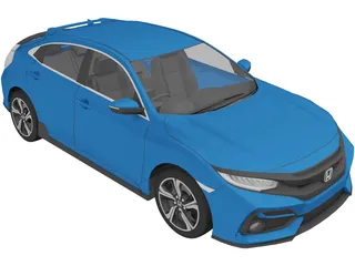 Honda Civic RS Hatchback (2020) 3D Model