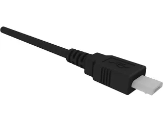 Micro-USB Plug 3D Model