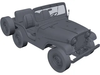 Jeep Willys CJ5 (1954) 3D Model