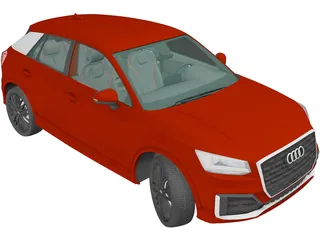 Audi Q2 S-Line (2017) 3D Model