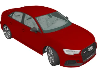 Audi RS3 Sedan (2017) 3D Model