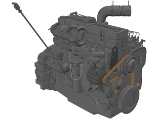 Cummins ISL Engine 3D Model