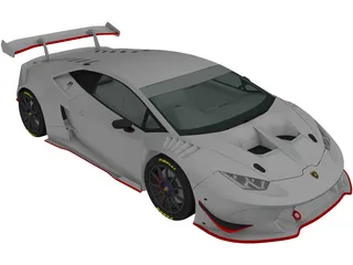 Lamborghini Huracan LP620-2 Super Trofeo (2014) 3D Model
