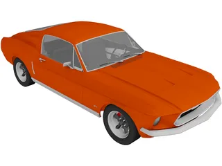 Ford Mustang GT Fastback 390 (1968) 3D Model