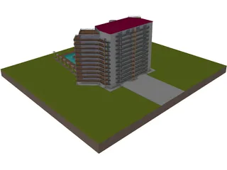 Luxury Building 3D Model