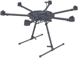 DJI M600 Drone 3D Model