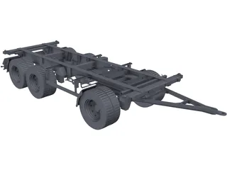 3 Axle Trailer 3D Model