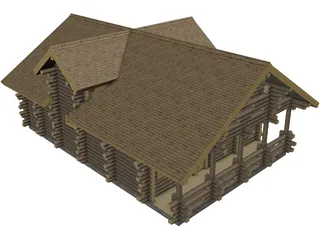 Log House 3D Model