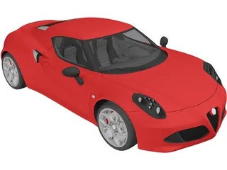 Alfa Romeo 4C (2014) 3D Model