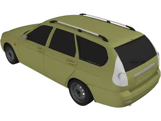 Lada Priora 2172 (2009) 3D Model