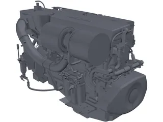 Volvo D16MH Engine 3D Model